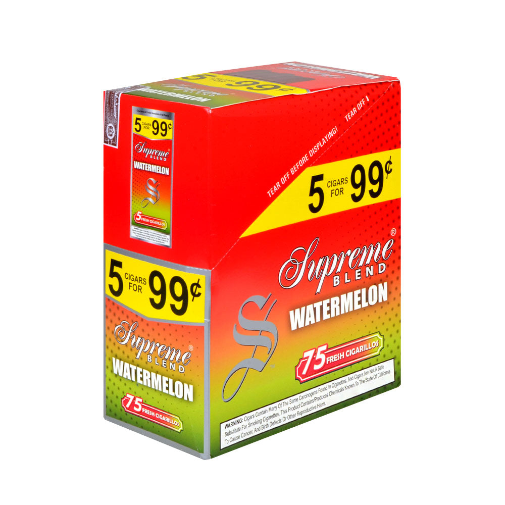 Supreme Blend Cigarillos 5 for 99 Cents Watermelon 15 Packs of 5 1