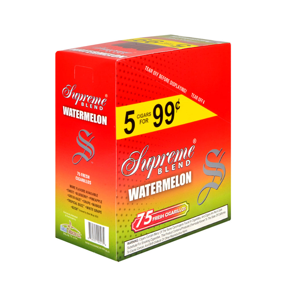 Supreme Blend Cigarillos 5 for 99 Cents Watermelon 15 Packs of 5 2