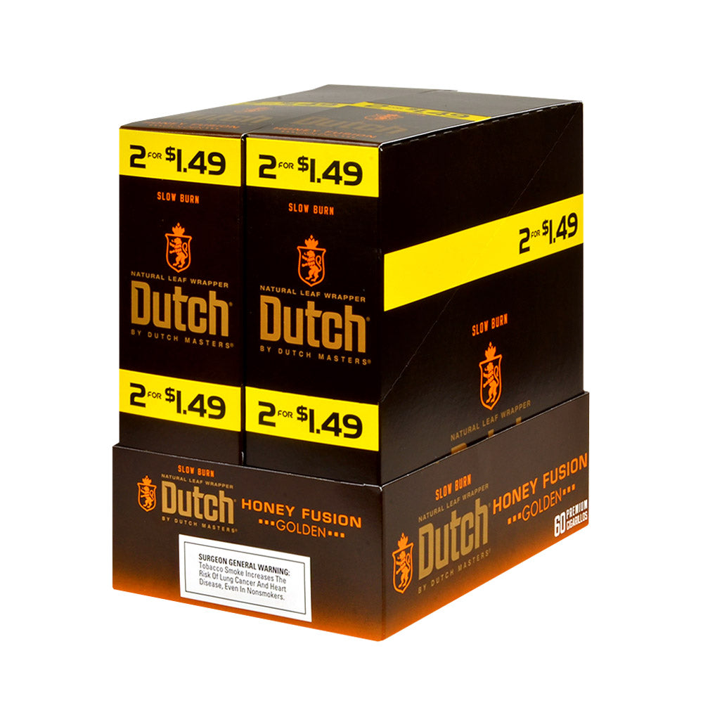 Dutch Masters Foil Fresh Honey Fusion 1.49 Cent Cigarillos 30 Packs of 2 1