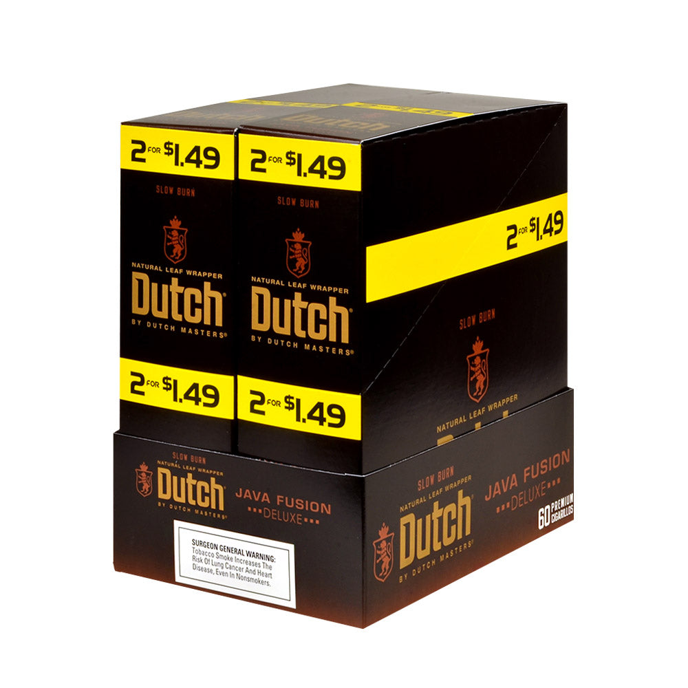 Dutch Masters Foil Fresh Java Fusion 1.49 Cent Cigarillos 30 Packs of 2 1