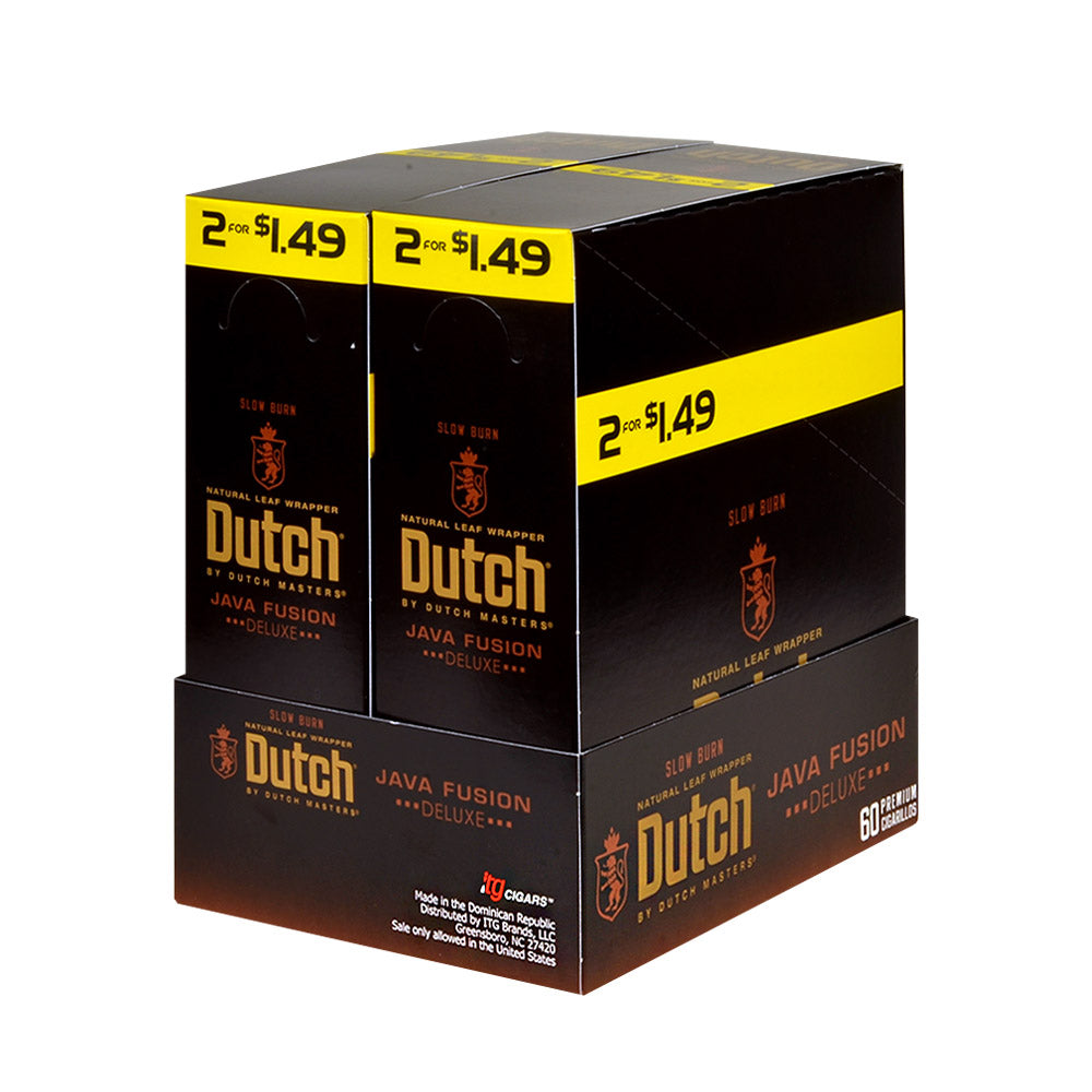 Dutch Masters Foil Fresh Java Fusion 1.49 Cent Cigarillos 30 Packs of 2 2