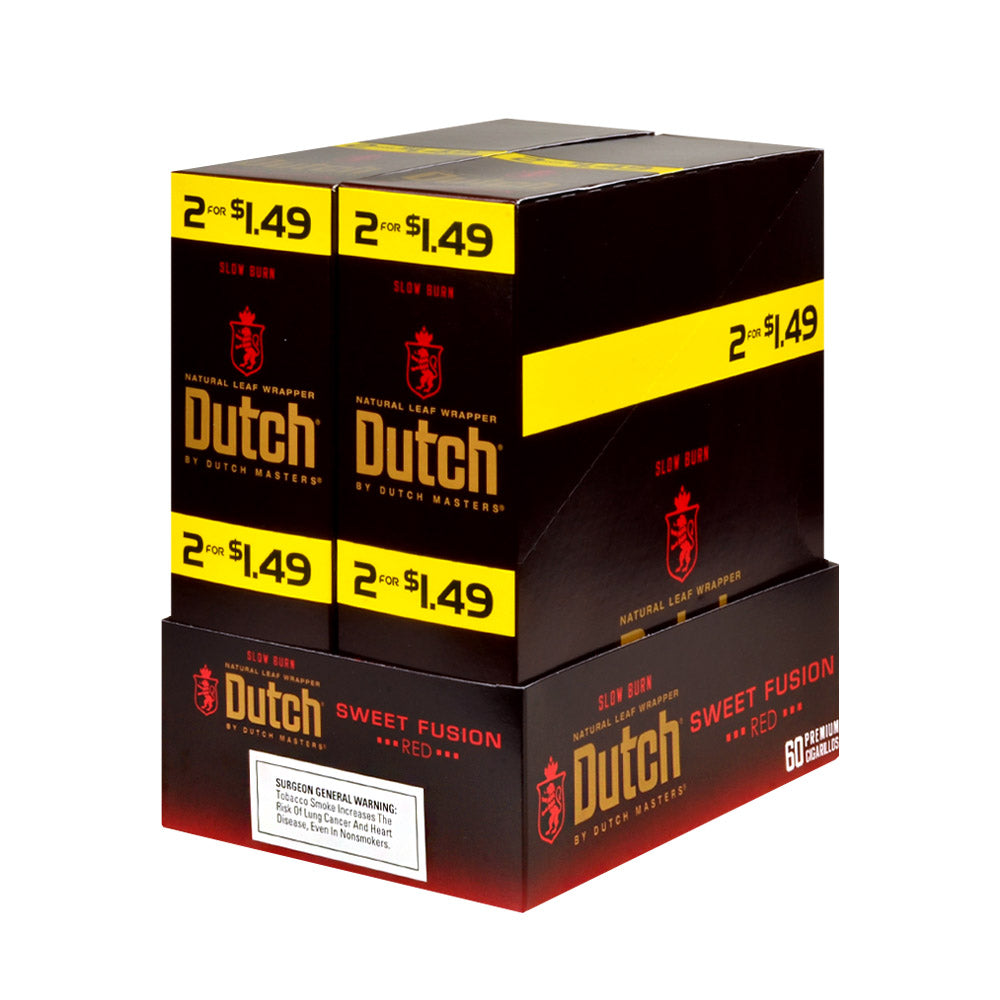 Dutch Masters Foil Fresh Sweet Fusion 1.49 Cigarillos 30 Packs of 2 1