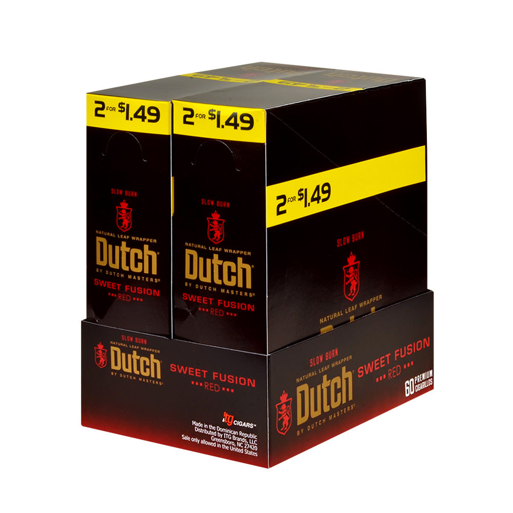 Dutch Masters Foil Fresh Sweet Fusion 1.49 Cigarillos 30 Packs of 2 2
