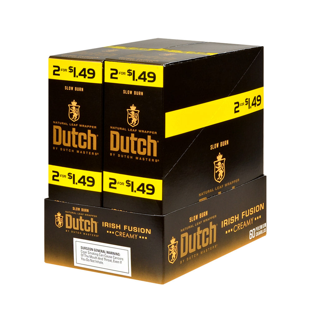 Dutch Masters Foil Fresh Irish Fusion 1.49 Cent Cigarillos 30 Packs of 2 1