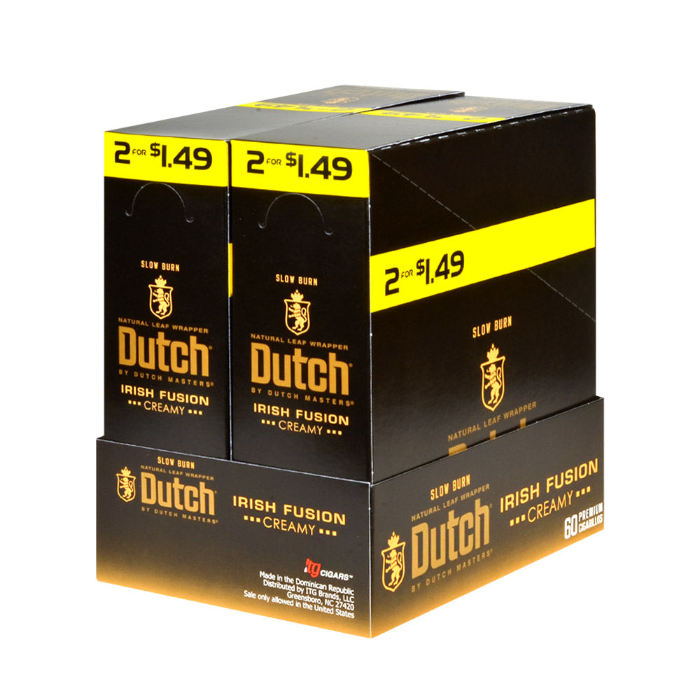 Dutch Masters Foil Fresh Irish Fusion 1.49 Cent Cigarillos 30 Packs of 2 2
