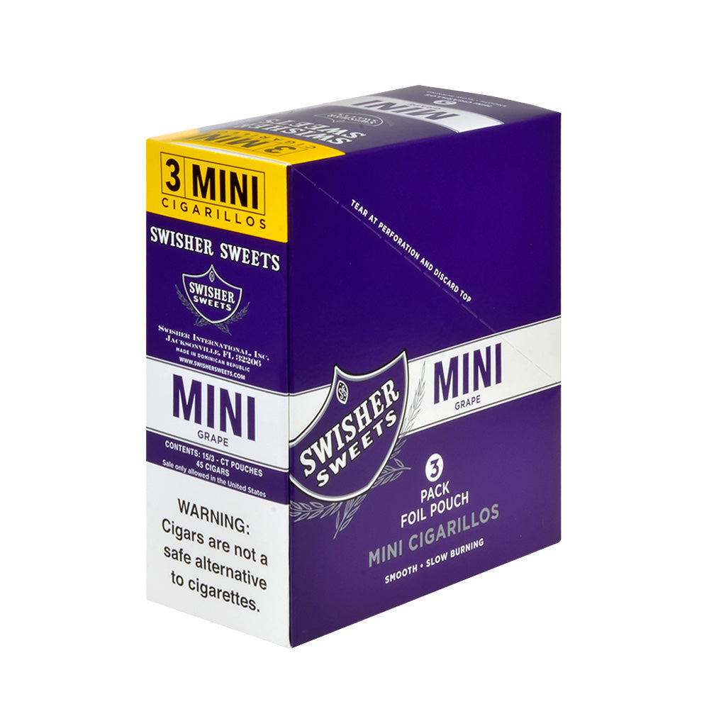 Swisher Sweets Mini Cigarillos Grape 15 Pouches of 3 2