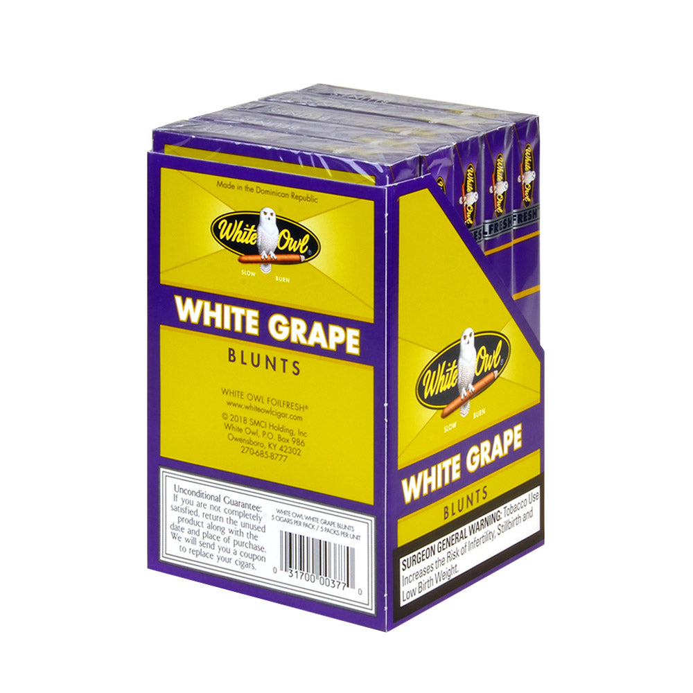 White Owl Blunts 5 Packs of 5 White Grape 2