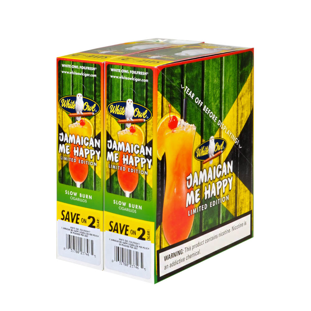 White Owl Cigarillos 30 Packs of 2 Cigars Jamaican Me Happy 2