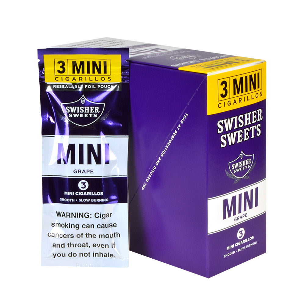 Swisher Sweets Mini Cigarillos Grape 15 Pouches of 3 3
