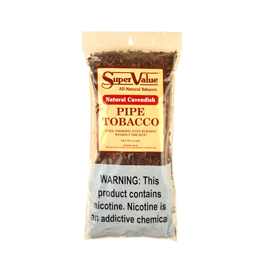 Super Value Pipe Tobacco Natural Cavendish 12 oz. Bag 1