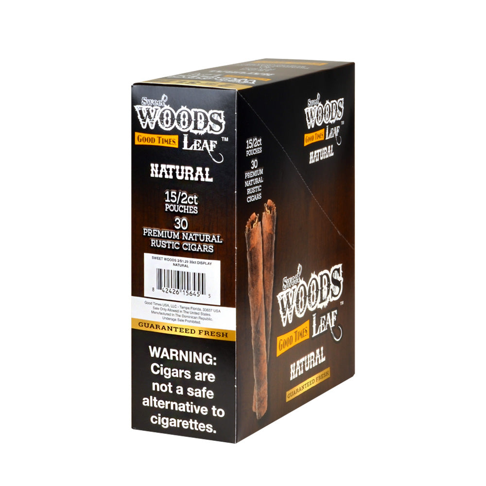 Good Times Sweet Woods Natural Cigarillos For $1.29 15 Pouches of –  Tobacco Stock