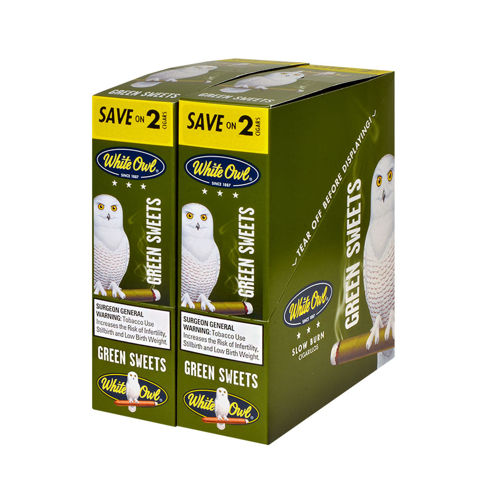 White Owl Cigarillos 30 Packs of 2 Cigars Green Sweets 1