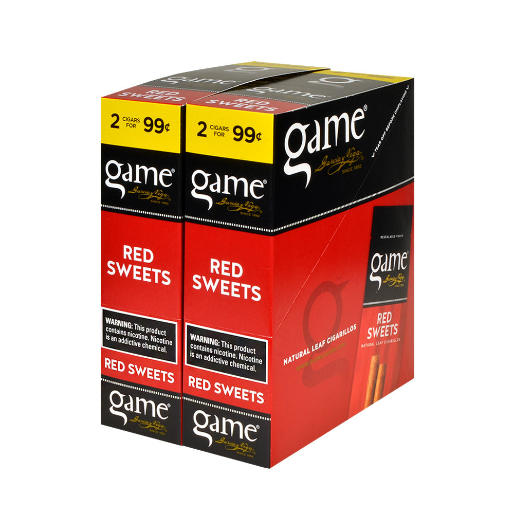 Game Vega Cigarillos Red Foil 2 for 99 Cents 30 Pouches of 2 1