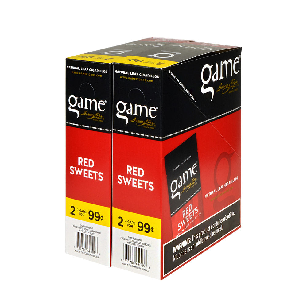 Game Vega Cigarillos Red Foil 2 for 99 Cents 30 Pouches of 2 2