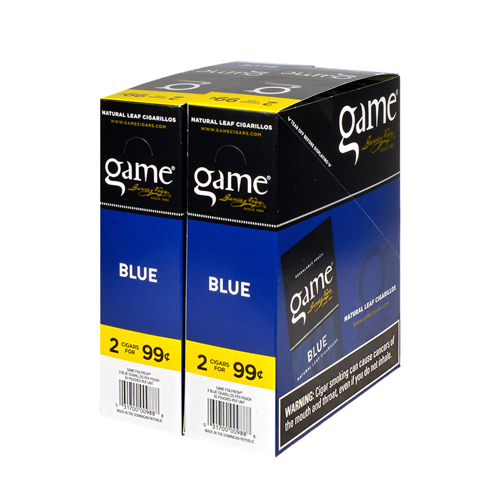 Game Vega Cigarillos Blue Foil 2 for 99 Cents 30 Pouches of 2 2
