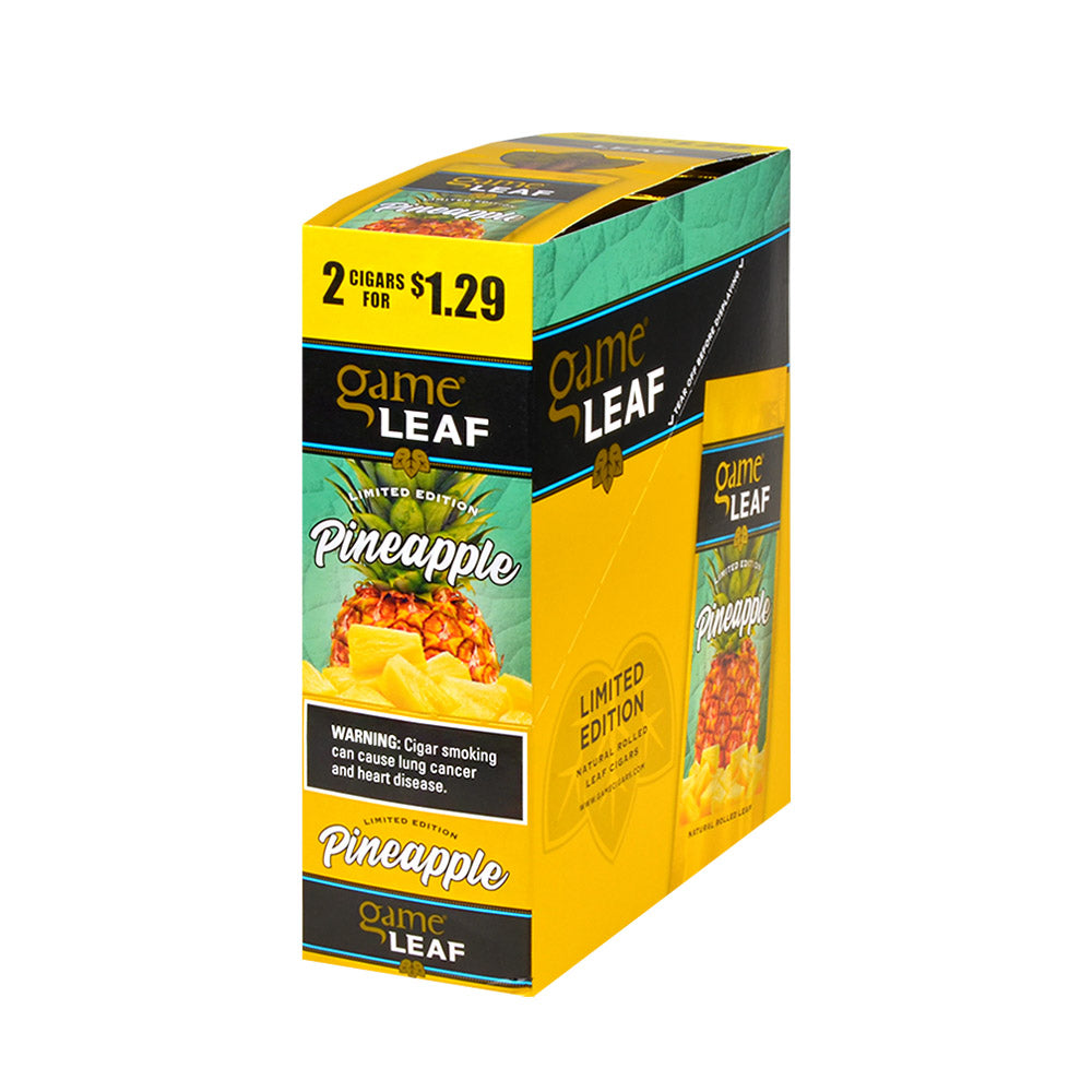 Game Leaf Pineapple Cigarillos 2 for $1.29 Cents 15 Pouches of 2 1
