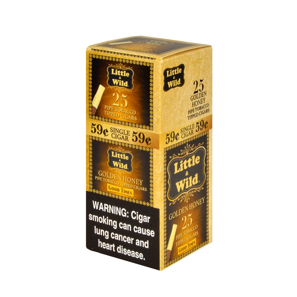 Good Times Little And Wild Cigars 59 Cents Golden Honey Box of 25 1