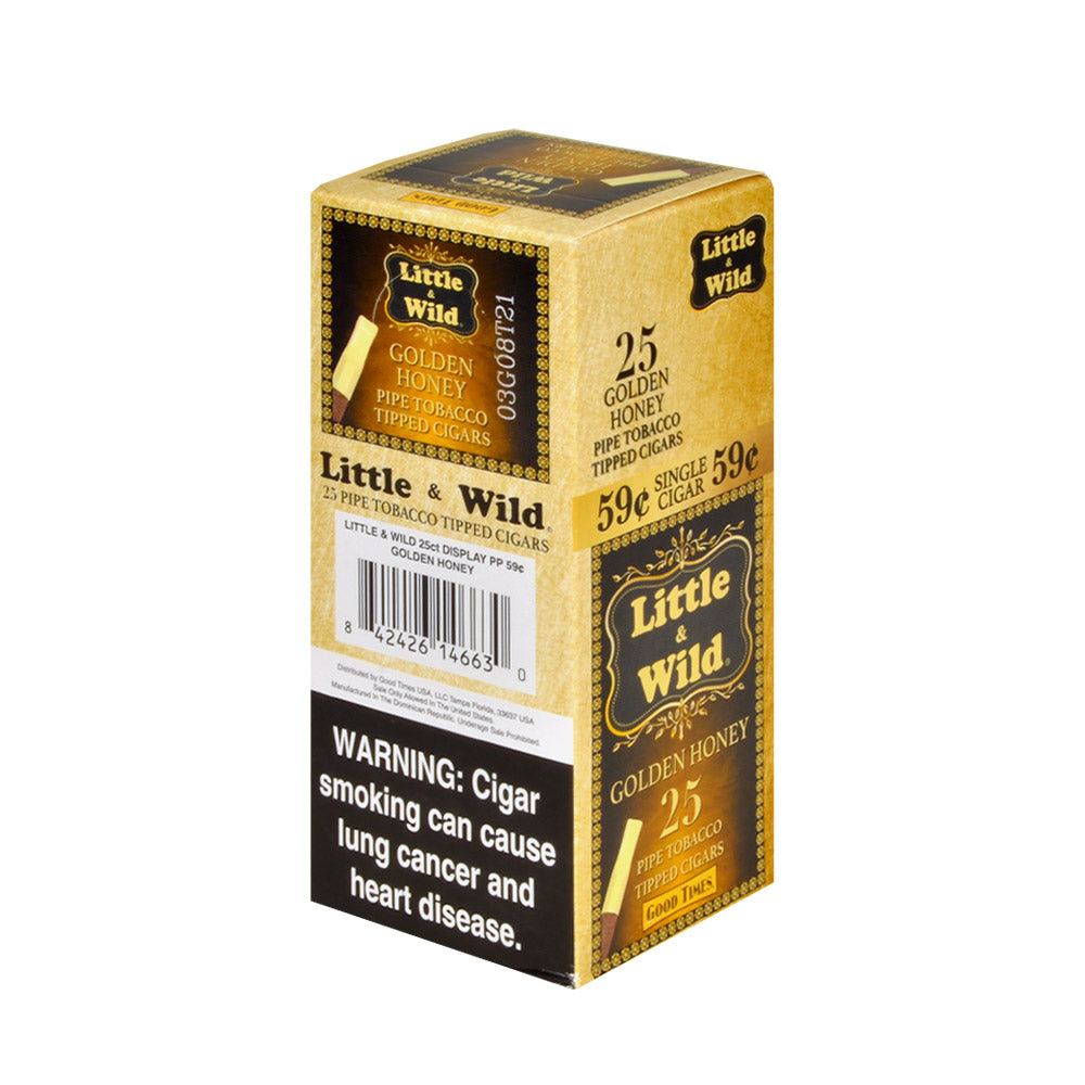 Good Times Little And Wild Cigars 59 Cents Golden Honey Box of 25 2