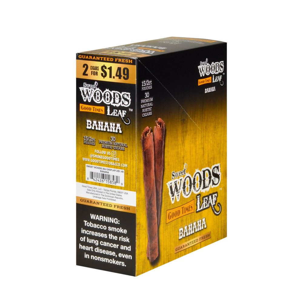 Good Times Sweet Woods 2 For $1.49 Cigarillos 15 Pouches Of 2 Banana 2