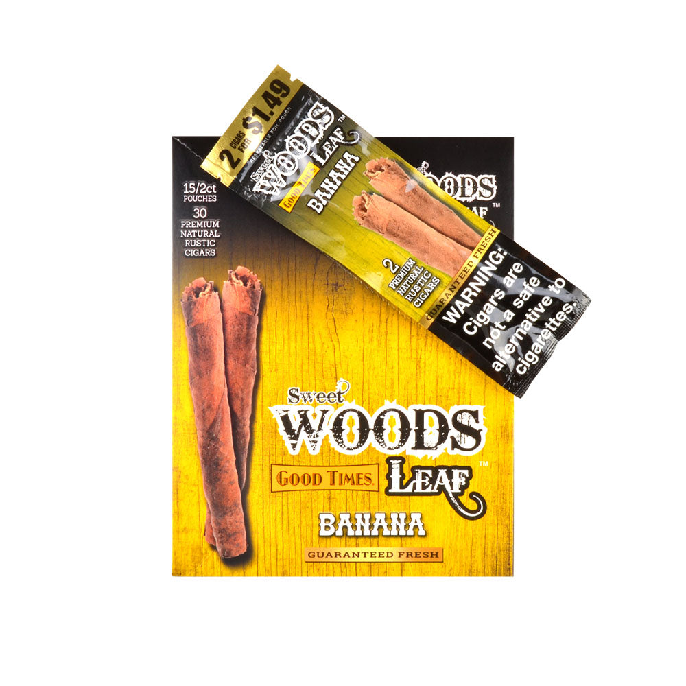 Good Times Sweet Woods 2 For $1.49 Cigarillos 15 Pouches Of 2 Banana 3