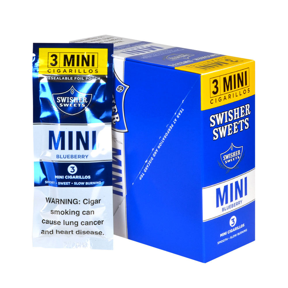 Swisher Sweets Mini Cigarillos Blueberry 15 Pouches of 3 3
