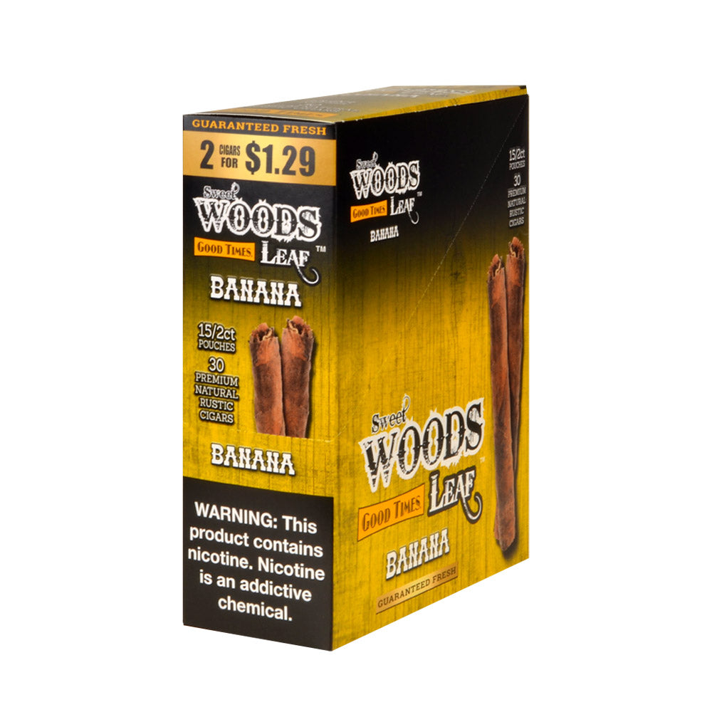 Good Times Sweet Woods 2 For $1.29 Cigarillos 15 Pouches Of 2 Banana 1