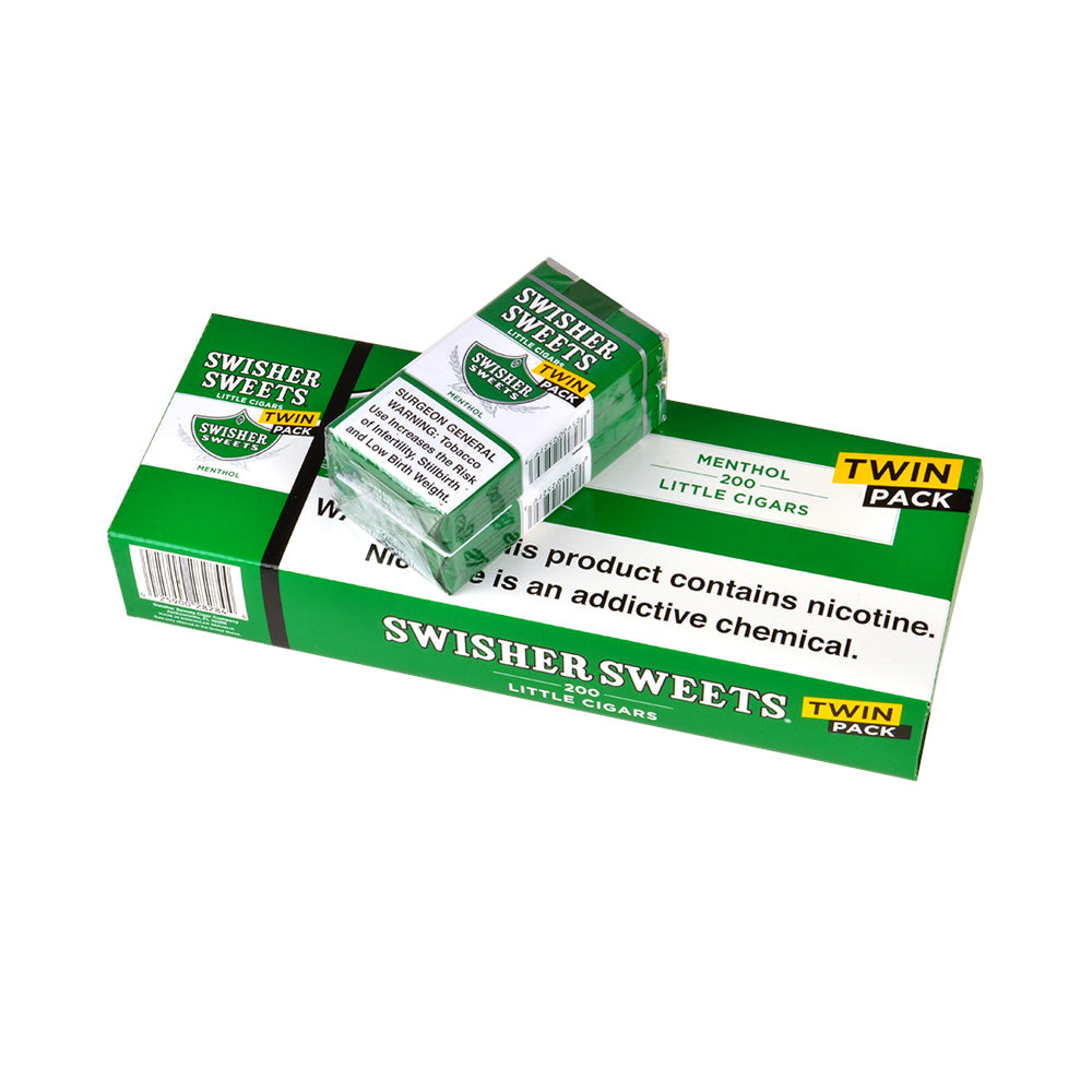 Swisher Sweets Little Cigars 100mm Twin Pack 5 Packs of 40 Menthol 2