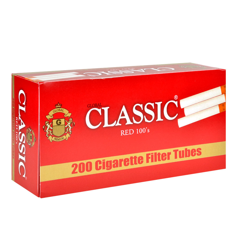 Classic Filter Tubes 100mm Red (Full Flavor) 5 Cartons of 200 2