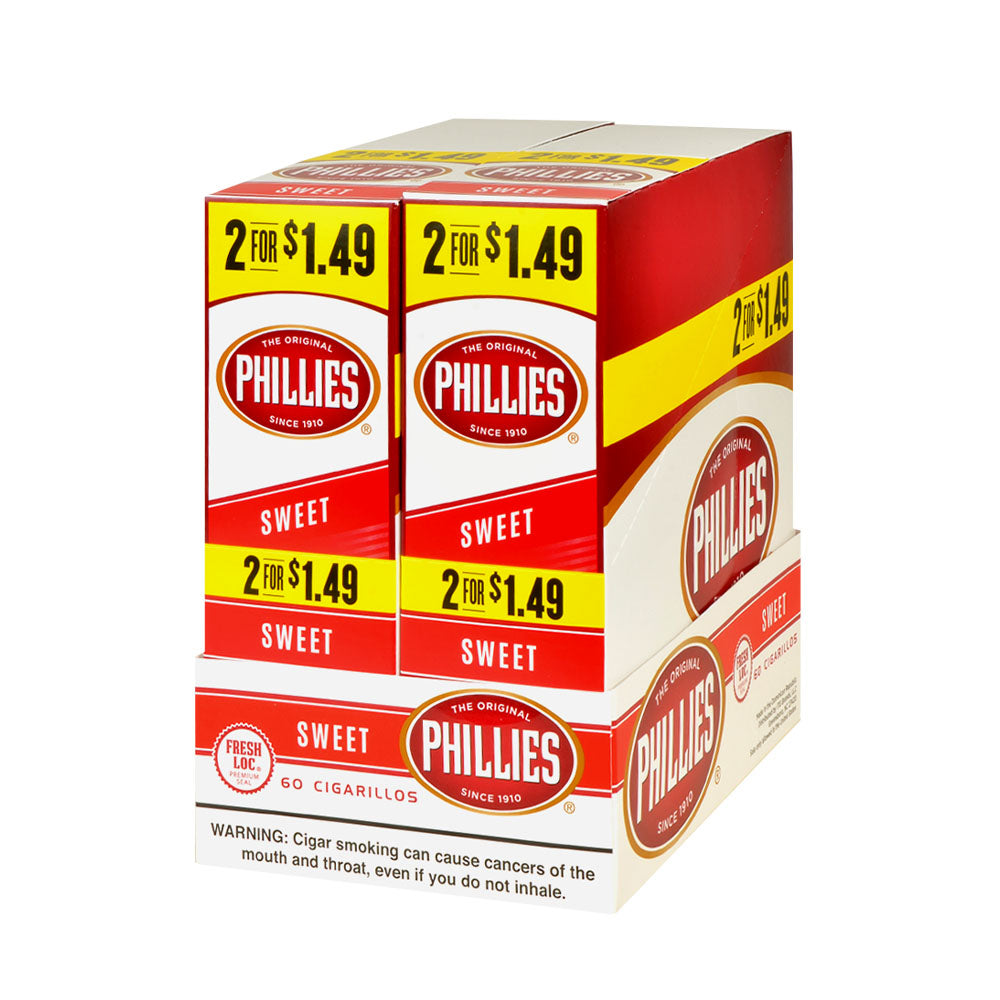 Phillies Cigarillos 2x$1.49 30 Pouches of 2 Sweet 1