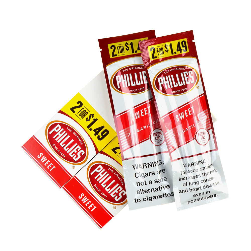 Phillies Cigarillos 2x$1.49 30 Pouches of 2 Sweet 3