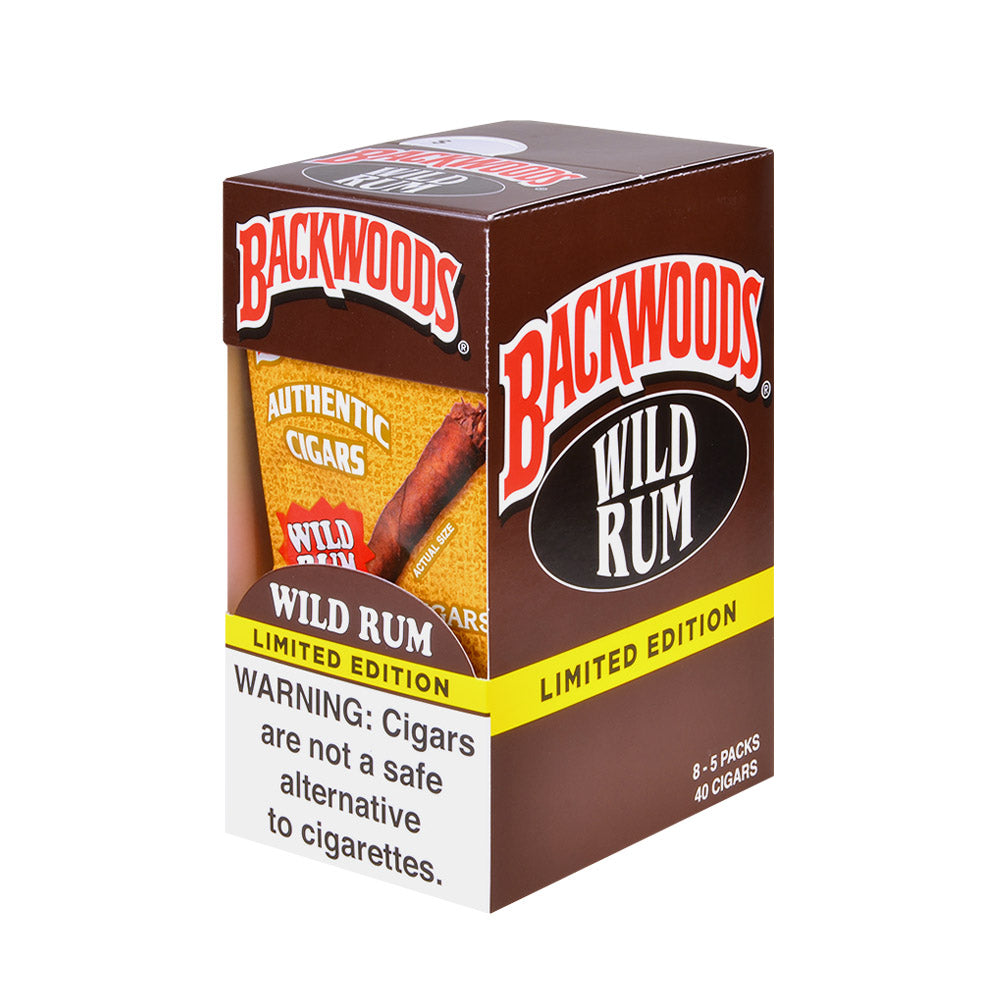 Backwoods Wild Rum Cigars 8 Packs of 5 – Tobacco Stock