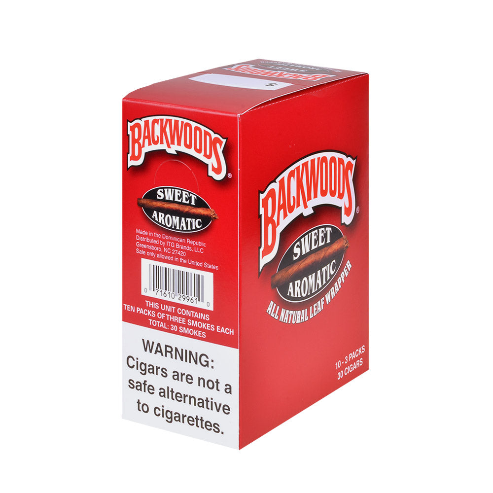 Backwoods Sweet Aromatic 10 packs of 3 2