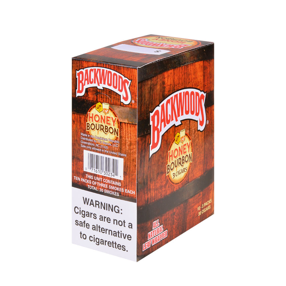 Backwoods Honey Bourbon 10 packs of 3 2