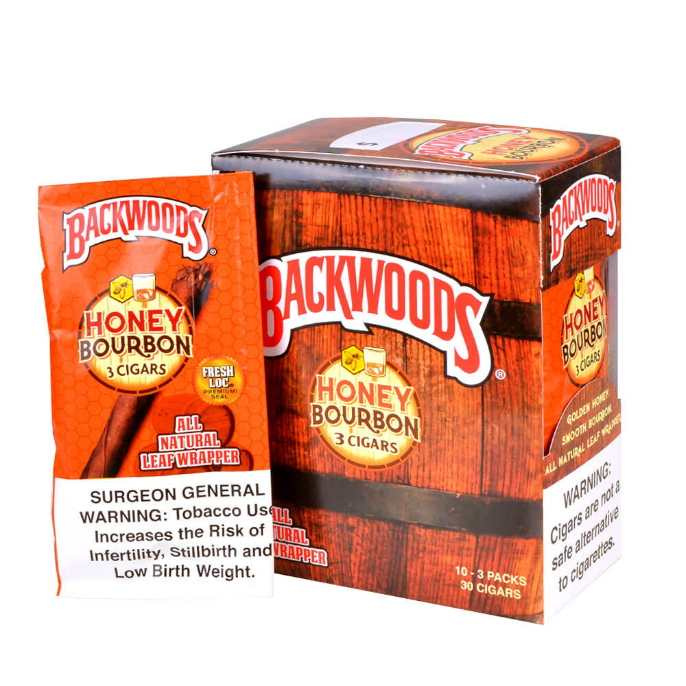 Backwoods Honey Bourbon 10 packs of 3 3