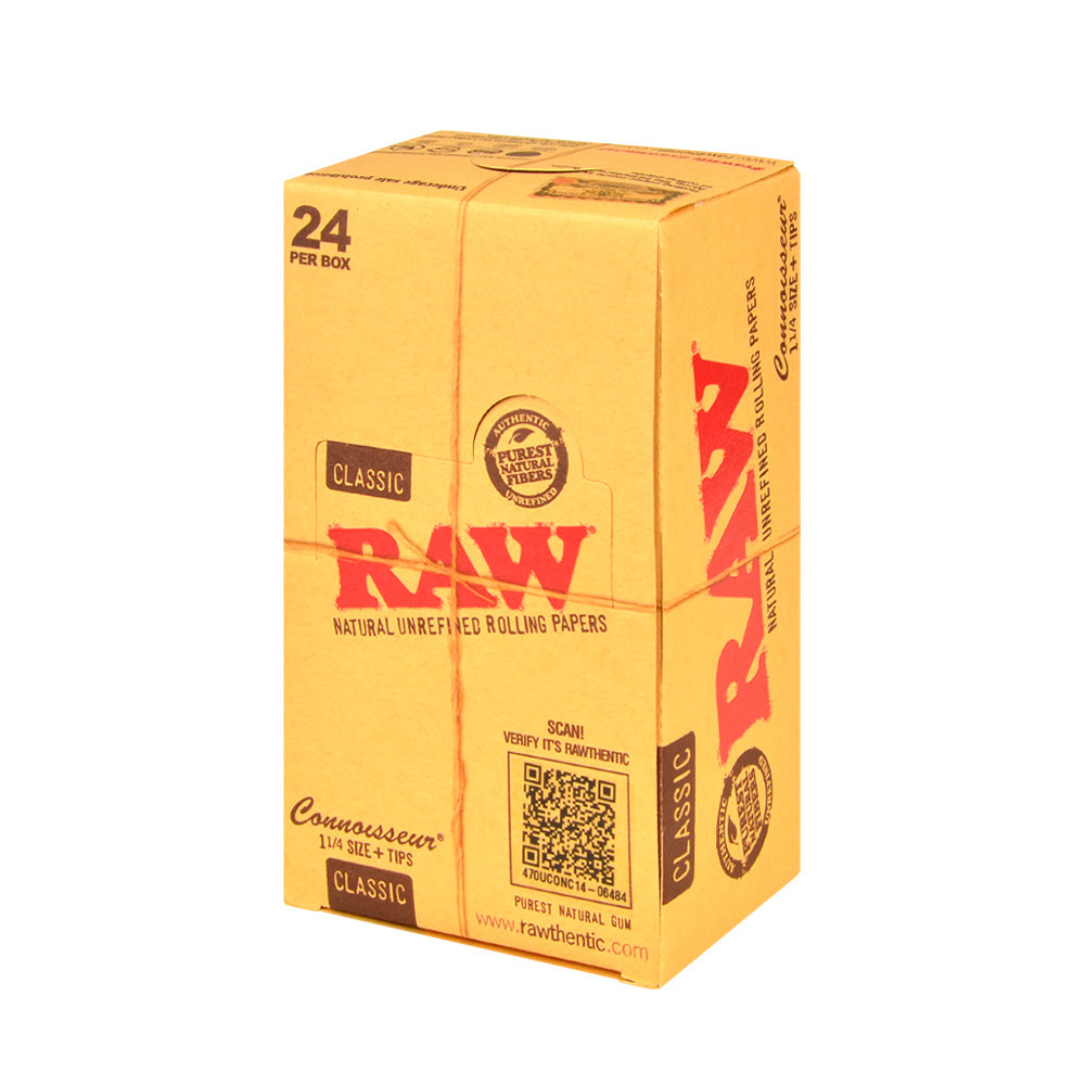 RAW Connoisseur Papers With Tips 1 1/4 Pack of 24 1