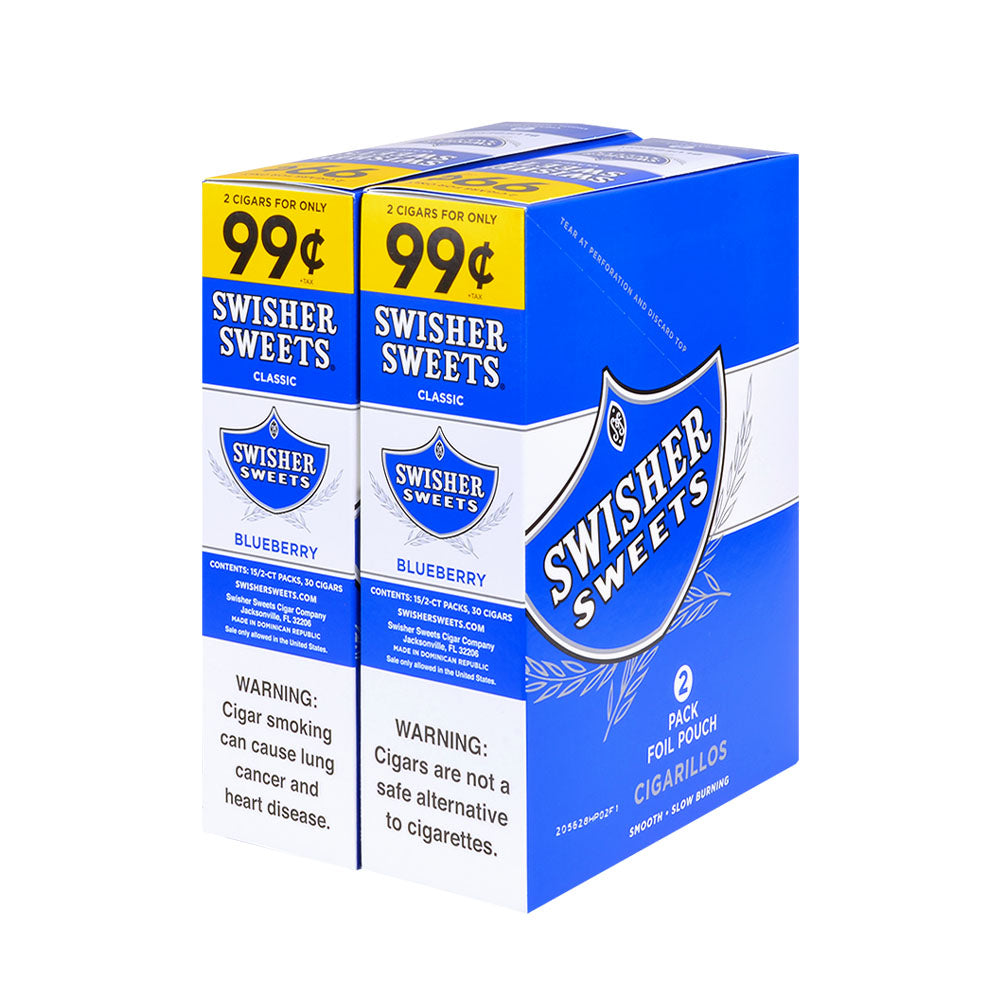 Swisher Sweets Cigarillos 99 Cent Pre Priced 30 Packs of 2 Cigars Blueberry 2
