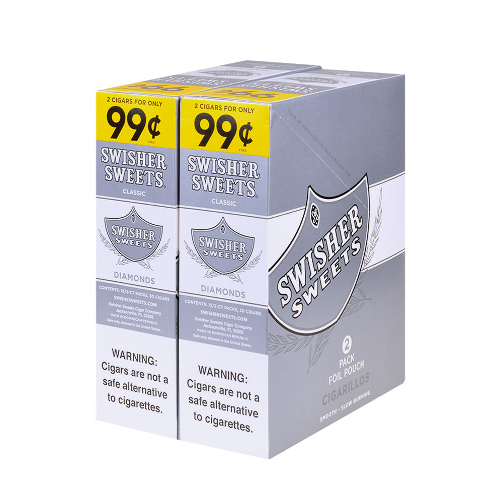 Swisher Sweets Cigarillos 99 Cent Pre Priced 30 Packs of 2 Cigars Diamond 2