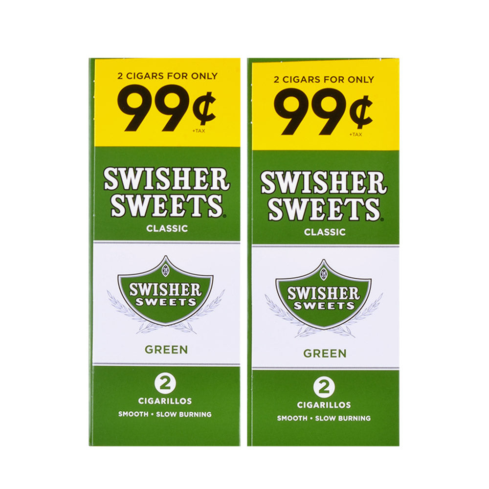 Swisher Sweets Cigarillos 99 Cent Pre Priced 30 Packs of 2 Cigars Green Sweets 3