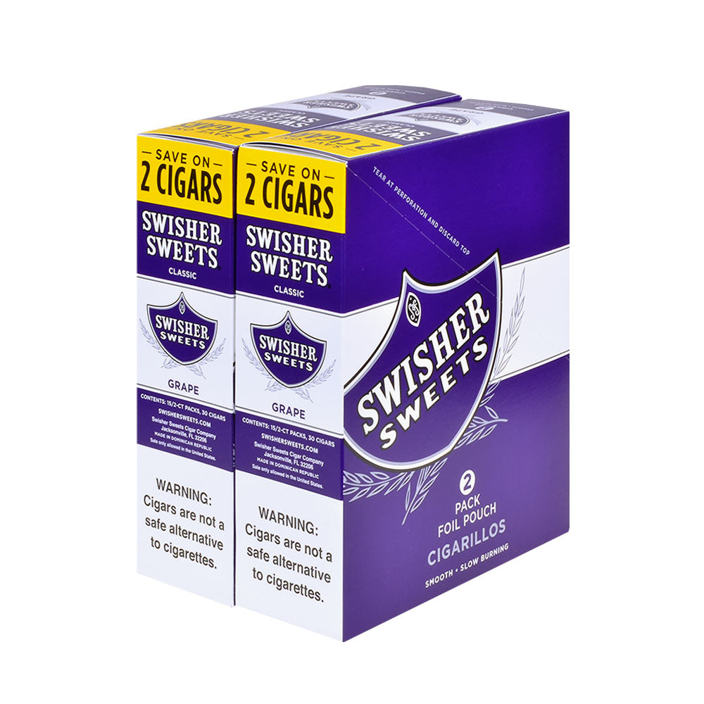 Swisher Sweets Cigarillos 30 Packs of 2 Cigars Grape 2