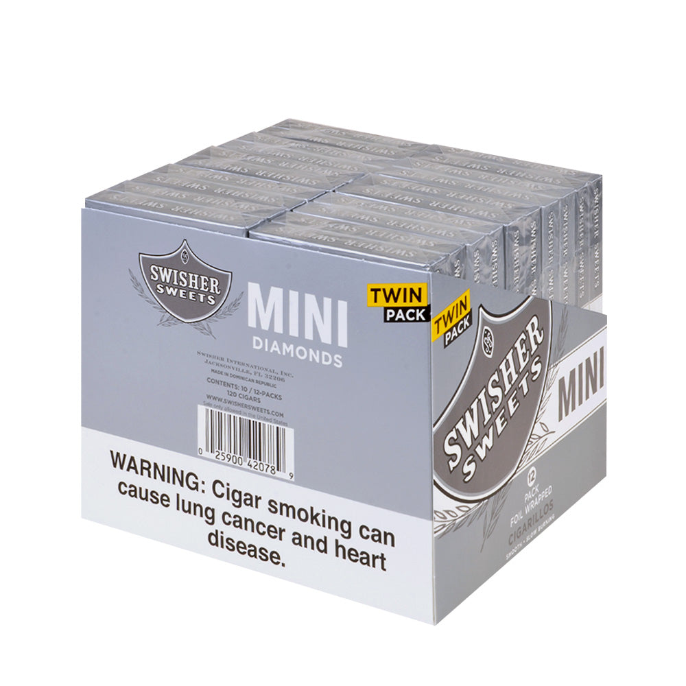 Swisher Sweets Mini Cigarillos Twin 20 Packs of 6 Cigars Diamonds 2