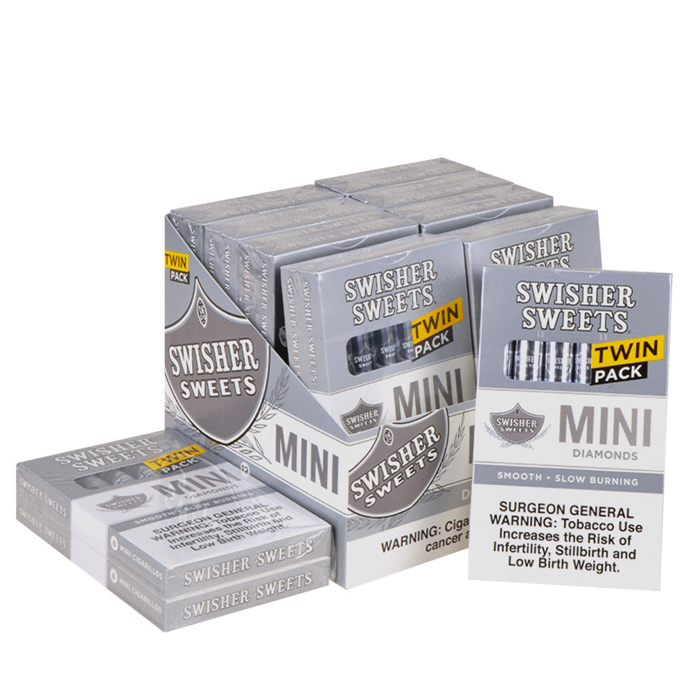Swisher Sweets Mini Cigarillos Twin 20 Packs of 6 Cigars Diamonds 3