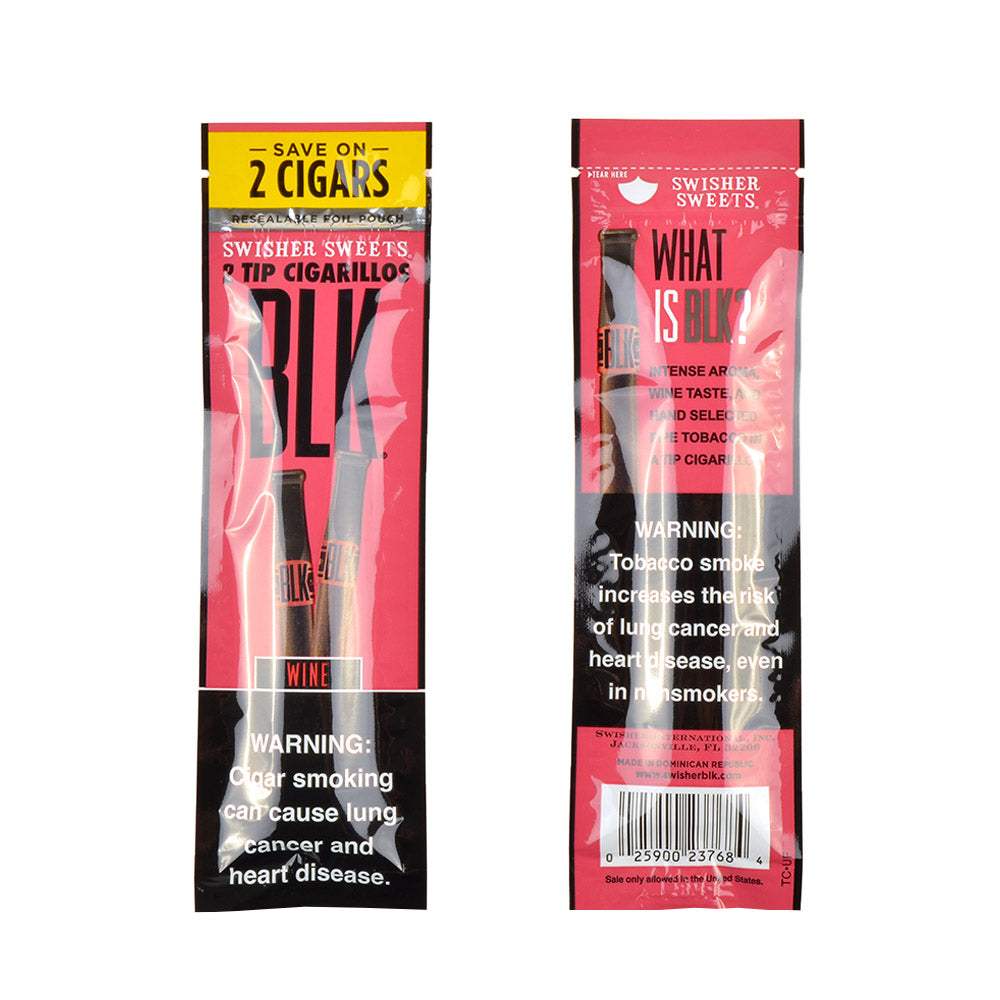 Swisher Sweets BLK Tip Cigarillos 15 pouches of 2 Wine 3