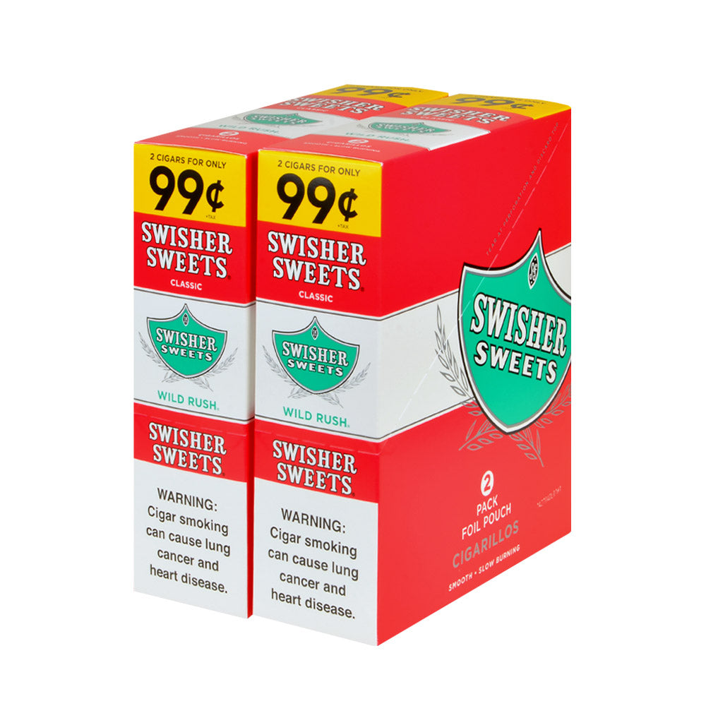 Swisher Sweets Cigarillos 99 Cent Pre Priced 30 Packs of 2 Cigars Wild Rush 1