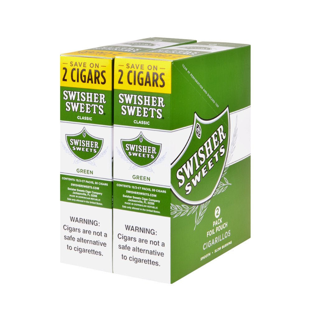 Swisher Sweets Cigarillos 30 Packs of 2 Cigars Green Sweet 4
