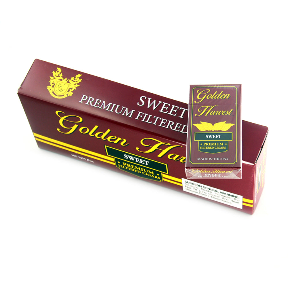 Golden Harvest Filtered Cigars Sweet 10 Packs of 20 1