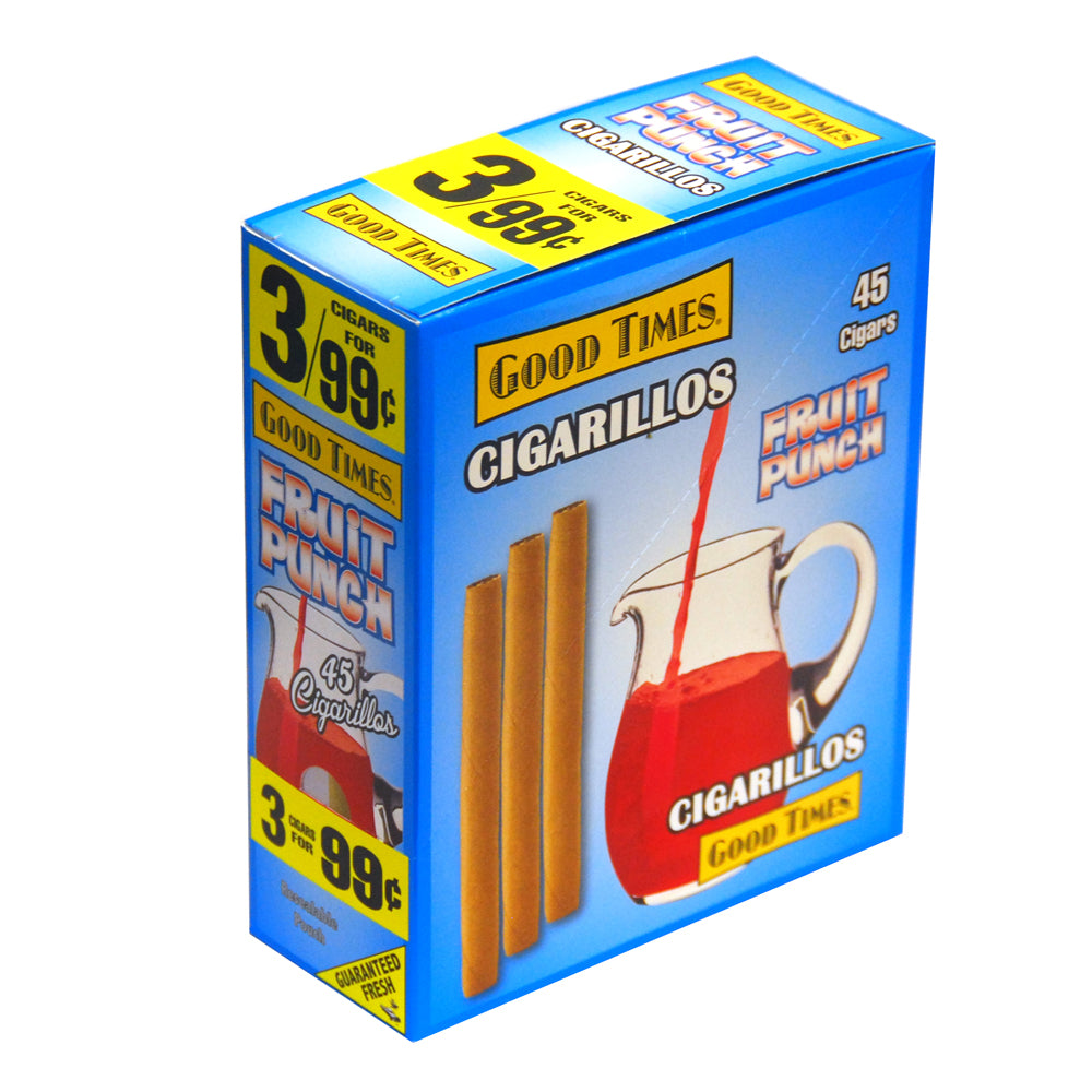 Good Times Cigarillos Fruit Punch 3 for 99 Cents Pre Priced 15 Packs of 3 1