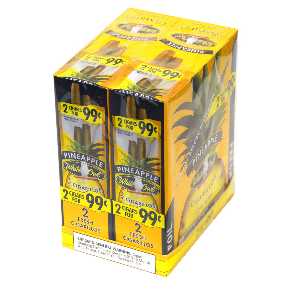 White Owl Cigarillos 99 Cent Pre Priced 30 Packs of 2 Cigars Pineapple 1