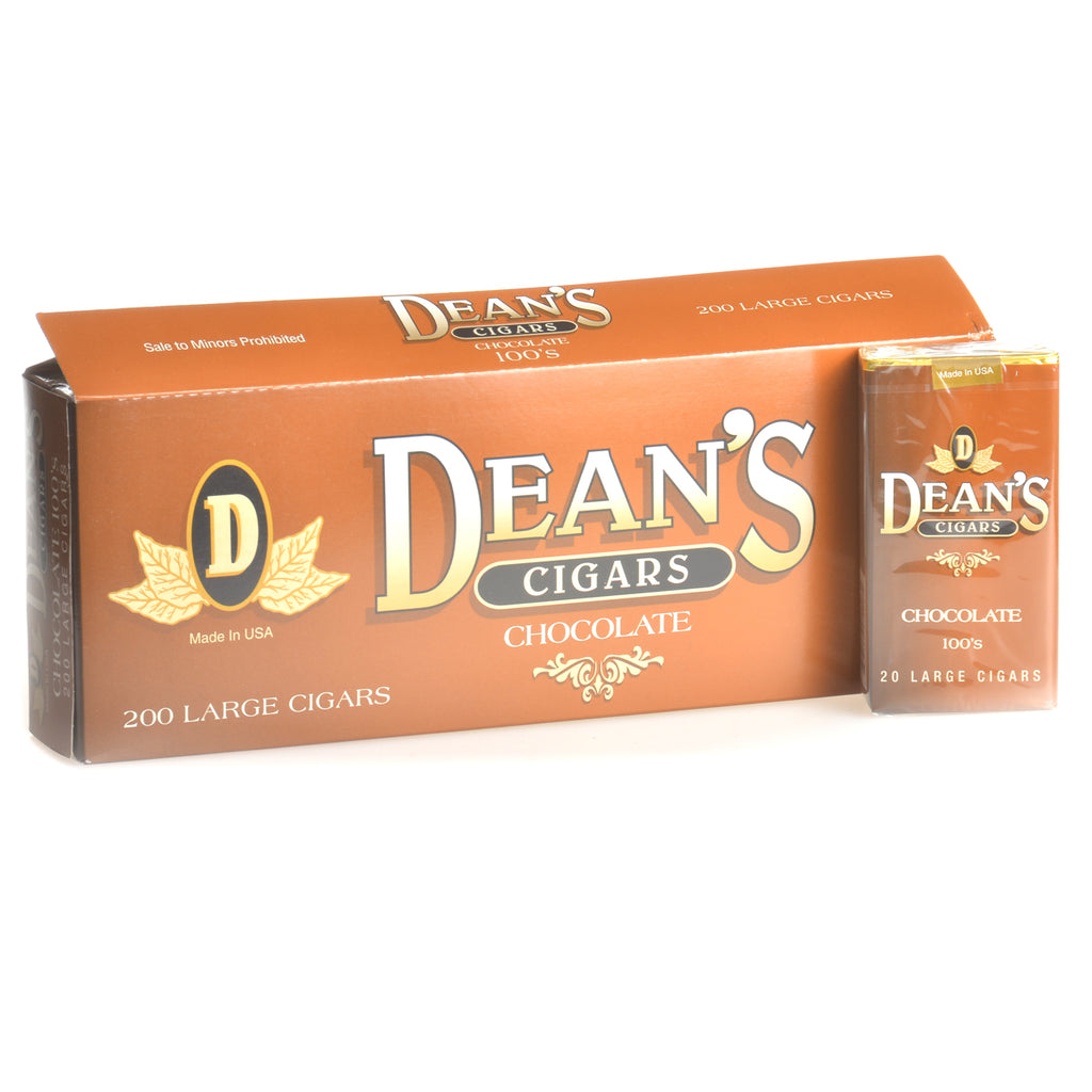 Deans Chocolate Filtered Cigars 10 Packs of 20 1