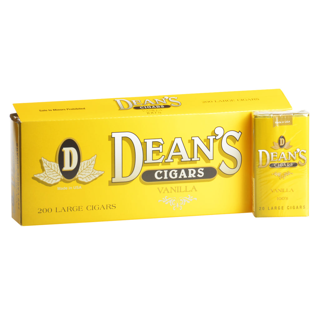 Deans Vanilla Filtered Cigars 10 Packs of 20 1