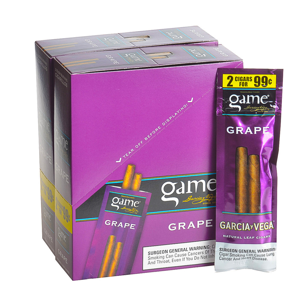 Game Vega Cigarillos Grape Foil 2 for 99 Cents 30 Pouches of 2 3